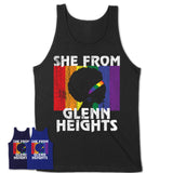 Black Girl She From Glenn Heights Texas Shirt LGBT Pride Gift