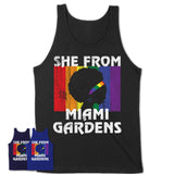 Black Girl She From Miami Gardens Florida Shirt LGBT Pride Gift