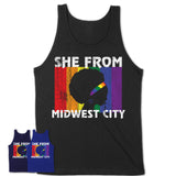 Black Girl She From Midwest City Oklahoma Shirt LGBT Pride Gift