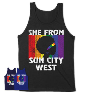 Black Girl She From Sun City West Arizona Shirt LGBT Pride Gift