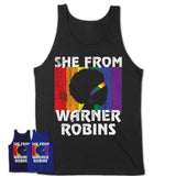 Black Girl She From Warner Robins Georgia Shirt LGBT Pride Gift