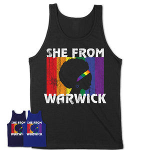 Black Girl She From Warwick Rhode Island Shirt LGBT Pride Gift