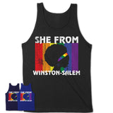 Black Girl She From Winston-Salem North Carolina Shirt LGBT Pride Gift