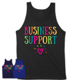 Business Support Rainbow Lettering Heart Shirt, Employee Appreciation Gifts