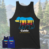 Cable Wisconsin Funny Mountain Hiking Camping Adventure Bear Pattern Vintage Gift Shirt