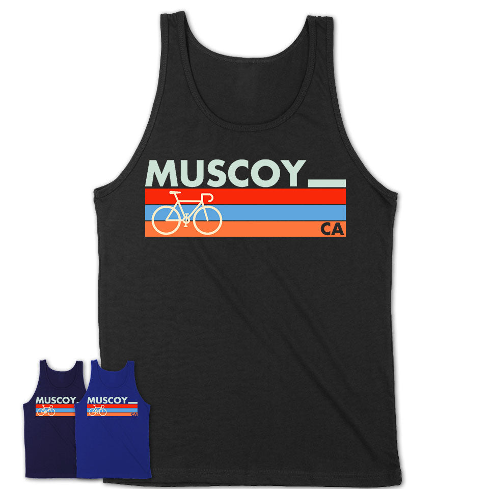 California Muscoy Cycling Shirt for Family Teammates Vintage Retro Colors