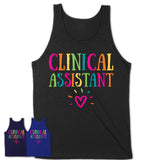 Clinical Assistant Rainbow Lettering Heart Shirt, Employee Appreciation Gifts