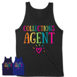Collections Agent Rainbow Lettering Heart Shirt, Employee Appreciation Gifts