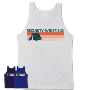 Colorado Security-Widefield Camping Shirt for Family Teammates Vintage Retro Colors