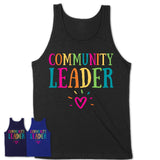 Community Leader Rainbow Lettering Heart Shirt, Employee Appreciation Gifts