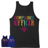 Compliance Officer Rainbow Lettering Heart Shirt, Employee Appreciation Gifts