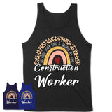 Construction Worker Because Your Life Worth My Time Rainbow T-Shirt