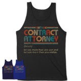 Contract Attorney Definition Vintage Retro Colors Shirt, Coworker Birthday Gift TShirt
