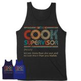 Cook Supervisor Definition Vintage Retro Colors Shirt, Coworker Birthday Gift TShirt