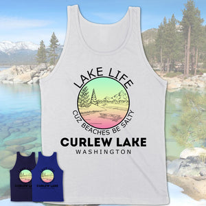 Curlew Lake Washington Lake Life Cuz Beaches Be Salty Fishing Camping Team Shirt