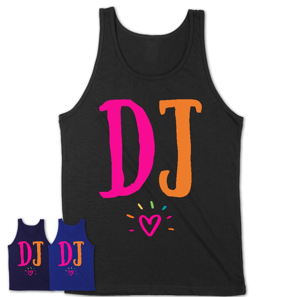 DJ Rainbow Lettering Heart Shirt, Employee Appreciation Gifts