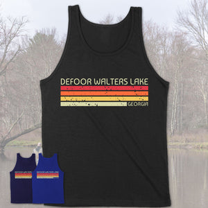 Defoor Walters Lake Georgia Funny Fishing Camping Summer Retro Gift T-Shirt