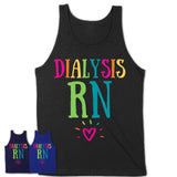 Dialysis Rn Rainbow Lettering Heart Shirt, Employee Appreciation Gifts