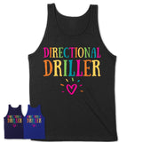 Directional Driller Rainbow Lettering Heart Shirt, Employee Appreciation Gifts