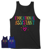 Educational Assistant Rainbow Lettering Heart Shirt, Employee Appreciation Gifts