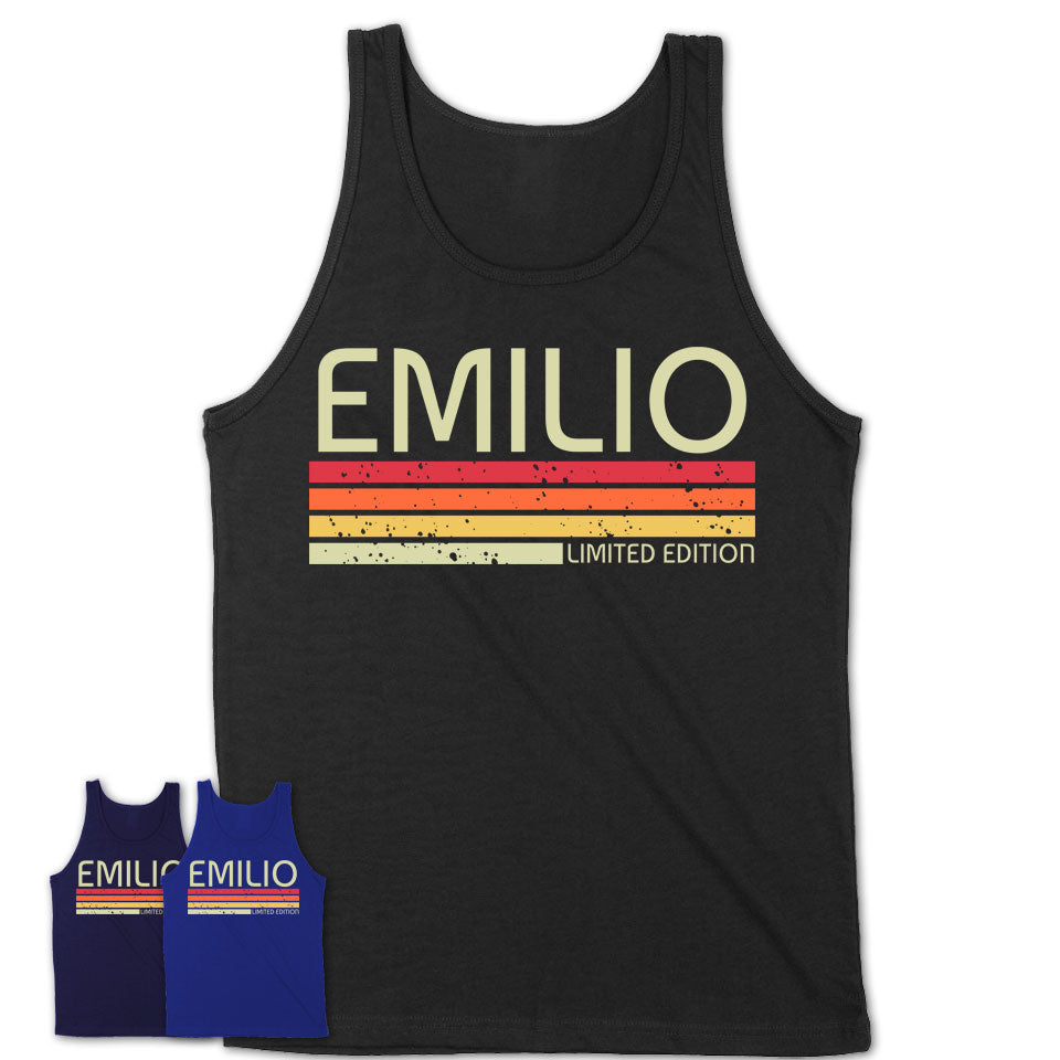 Emilio Gift Custom Name Retro Vintage Birthday T-Shirt