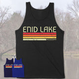 Enid Lake Mississippi Funny Fishing Camping Summer Retro Gift T-Shirt