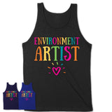 Environment Artist Rainbow Lettering Heart Shirt, Employee Appreciation Gifts