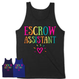 Escrow Assistant Rainbow Lettering Heart Shirt, Employee Appreciation Gifts