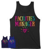 Facilities Manager Rainbow Lettering Heart Shirt, Employee Appreciation Gifts