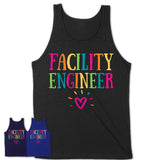 Facility Engineer Rainbow Lettering Heart Shirt, Employee Appreciation Gifts