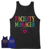 Facility Manager Rainbow Lettering Heart Shirt, Employee Appreciation Gifts