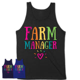 Farm Manager Rainbow Lettering Heart Shirt, Employee Appreciation Gifts