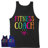 Fitness Coach Rainbow Lettering Heart Shirt, Employee Appreciation Gifts