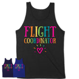 Flight Coordinator Rainbow Lettering Heart Shirt, Employee Appreciation Gifts