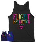 Flight Instructor Rainbow Lettering Heart Shirt, Employee Appreciation Gifts