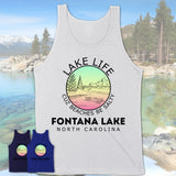 Fontana Lake North Carolina Lake Life Cuz Beaches Be Salty Fishing Camping Team Shirt