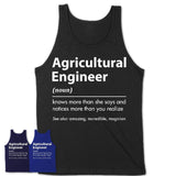 Funny Agricultural Engineer Definition Shirt, New Job Gift for Agricultural Engineer, Coworker Gift Idea