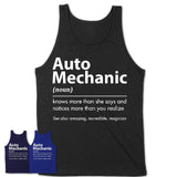 Funny Auto Mechanic Definition Shirt, New Job Gift for Auto Mechanic, Coworker Gift Idea