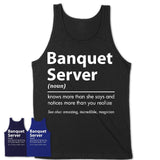 Funny Banquet Server Definition Shirt, New Job Gift for Banquet Server, Coworker Gift Idea