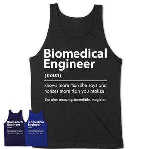 Funny Biomedical Engineer Definition Shirt, New Job Gift for Biomedical Engineer, Coworker Gift Idea