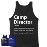 Funny Camp Director Definition Shirt, New Job Gift for Camp Director, Coworker Gift Idea