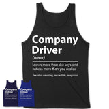Funny Company Driver Definition Shirt, New Job Gift for Company Driver, Coworker Gift Idea