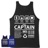 Funny Coworker Gift Idea Sarcasm Boat Captain Uniform TShirt