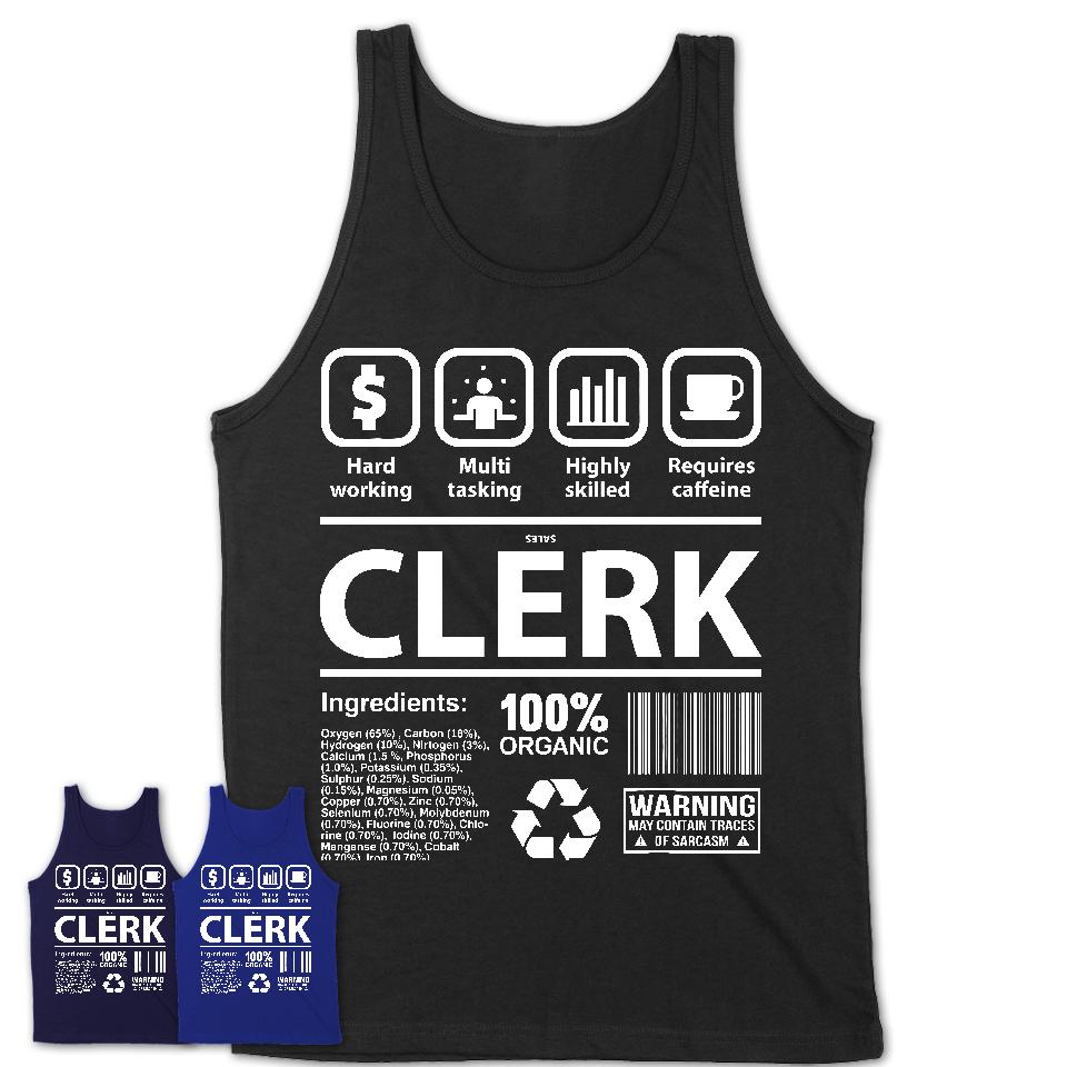 Funny Coworker Gift Idea Sarcasm Sales Clerk Uniform TShirt