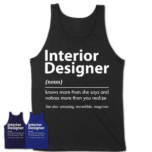 Funny Interior Designer Definition Shirt, New Job Gift for Interior Designer, Coworker Gift Idea