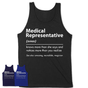 Funny Medical Representative Definition Shirt, New Job Gift for Medical Representative, Coworker Gift Idea