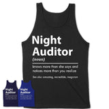 Funny Night Auditor Definition Shirt, New Job Gift for Night Auditor, Coworker Gift Idea