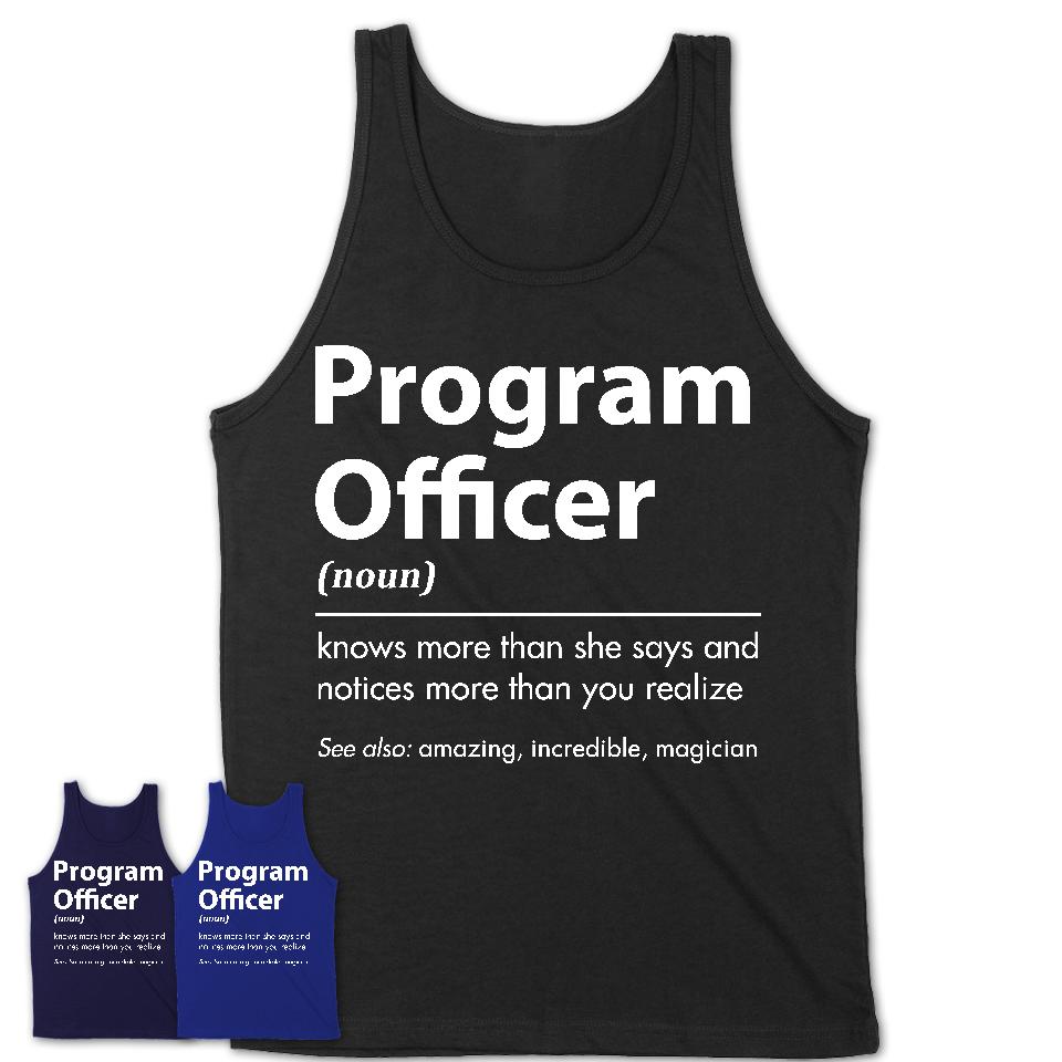 Funny Program Officer Definition Shirt, New Job Gift for Program Officer, Coworker Gift Idea