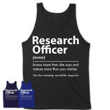 Funny Research Officer Definition Shirt, New Job Gift for Research Officer, Coworker Gift Idea