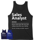 Funny Sales Analyst Definition Shirt, New Job Gift for Sales Analyst, Coworker Gift Idea